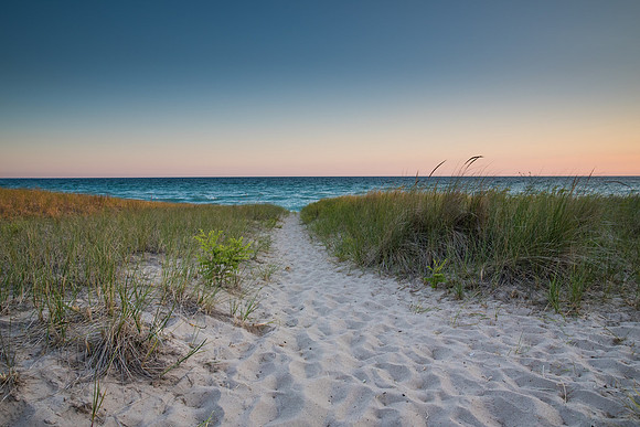 Sunset at the Beach in Ludington